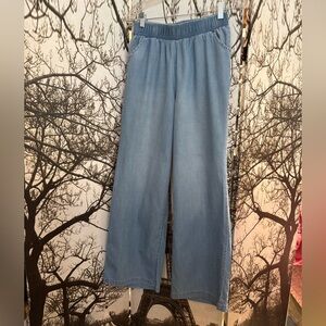 Chambray Blue Wide-Leg Pants Sz S